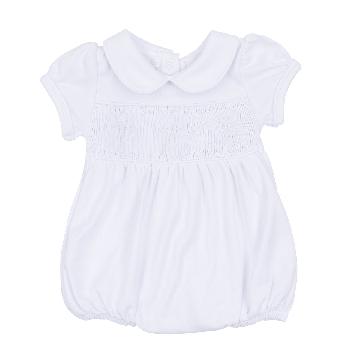 Forever Blessed Smocked Bubble - White - Magnolia Baby Girl
