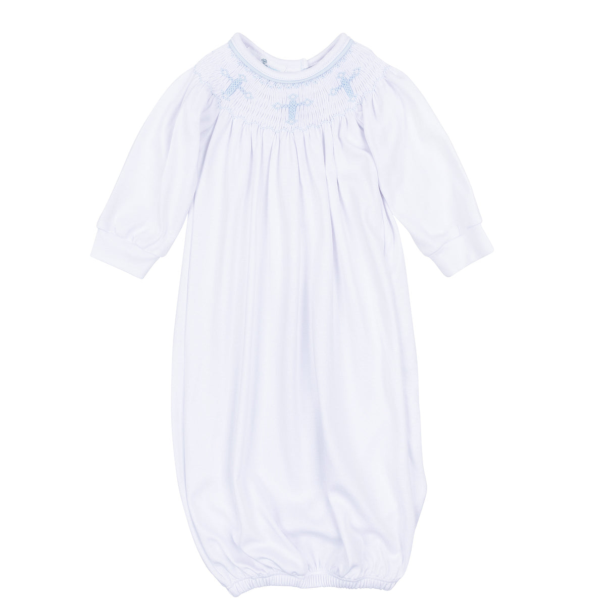 Forever Blessed Bishop Gown - White Light Blue - Magnolia Baby Boy