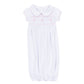 Forever Blessed Smocked Gown - White Pink - Magnolia Baby Girl