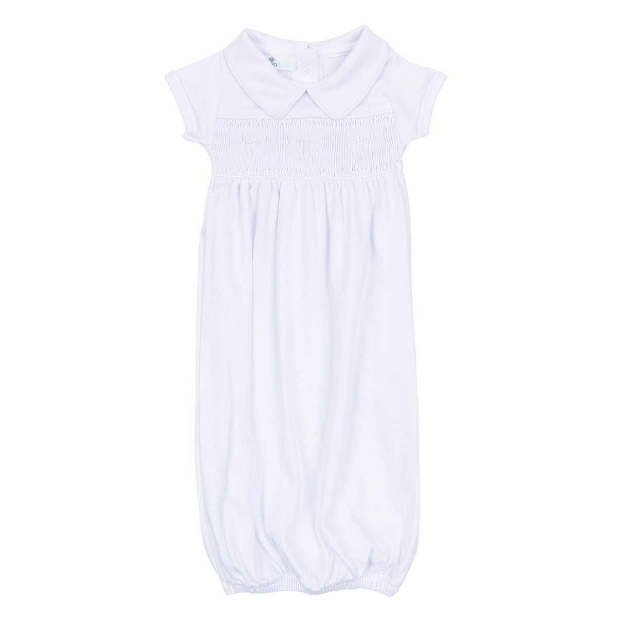 Forever Blessed Smocked Gown - White - Magnolia Baby Unisex