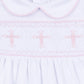 Forever Blessed Smocked Bubble - White Pink - Magnolia Baby Girl