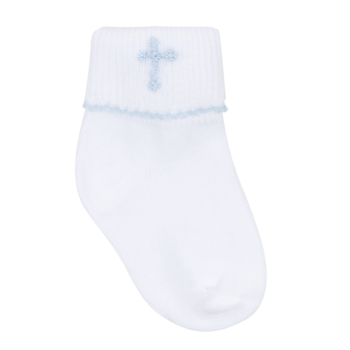 Forever Blessed Socks - White Light Blue - Magnolia Baby Boy