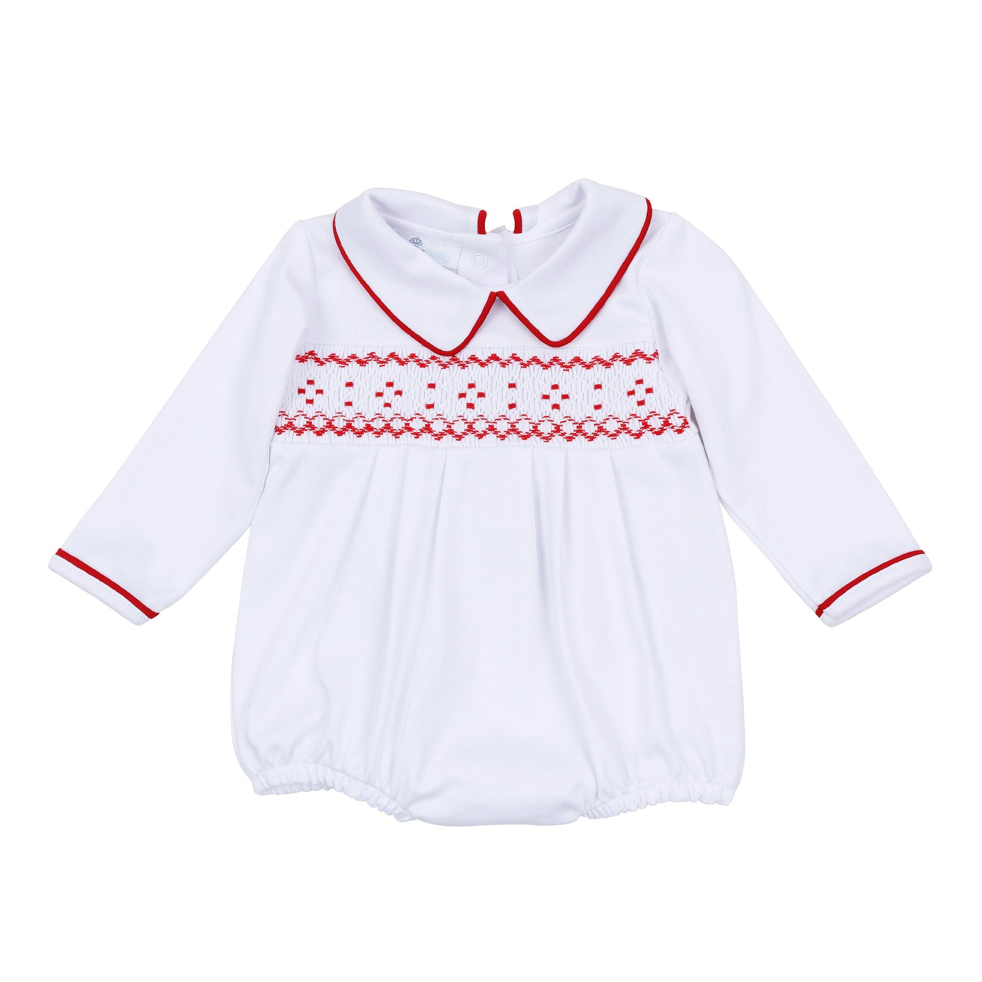 Henry Smocked Long Sleeve Bubble - Magnolia Baby Boy