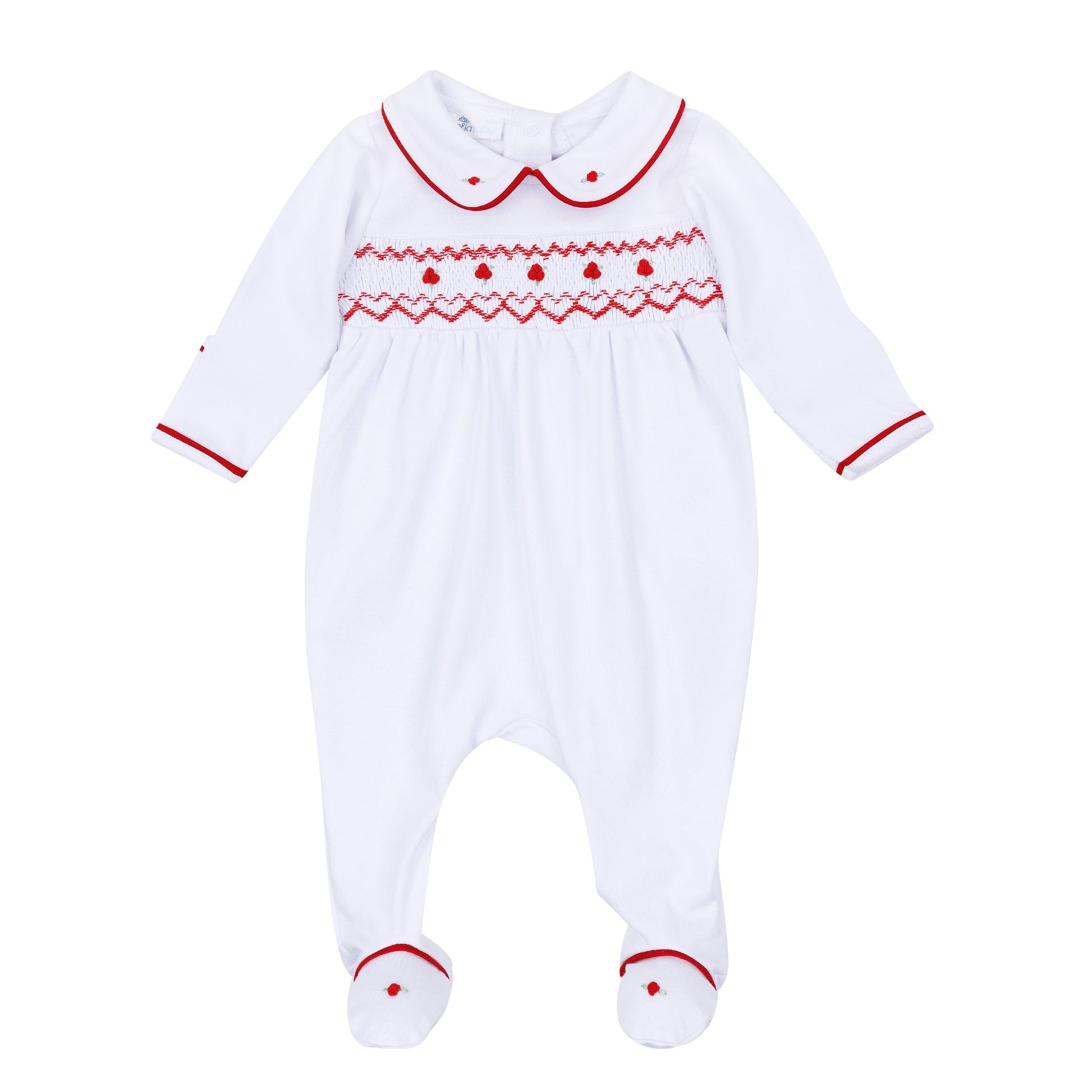 Holly Smocked Footie - Magnolia Baby Girl