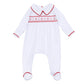 Henry Smocked Footie - Magnolia Baby Boy