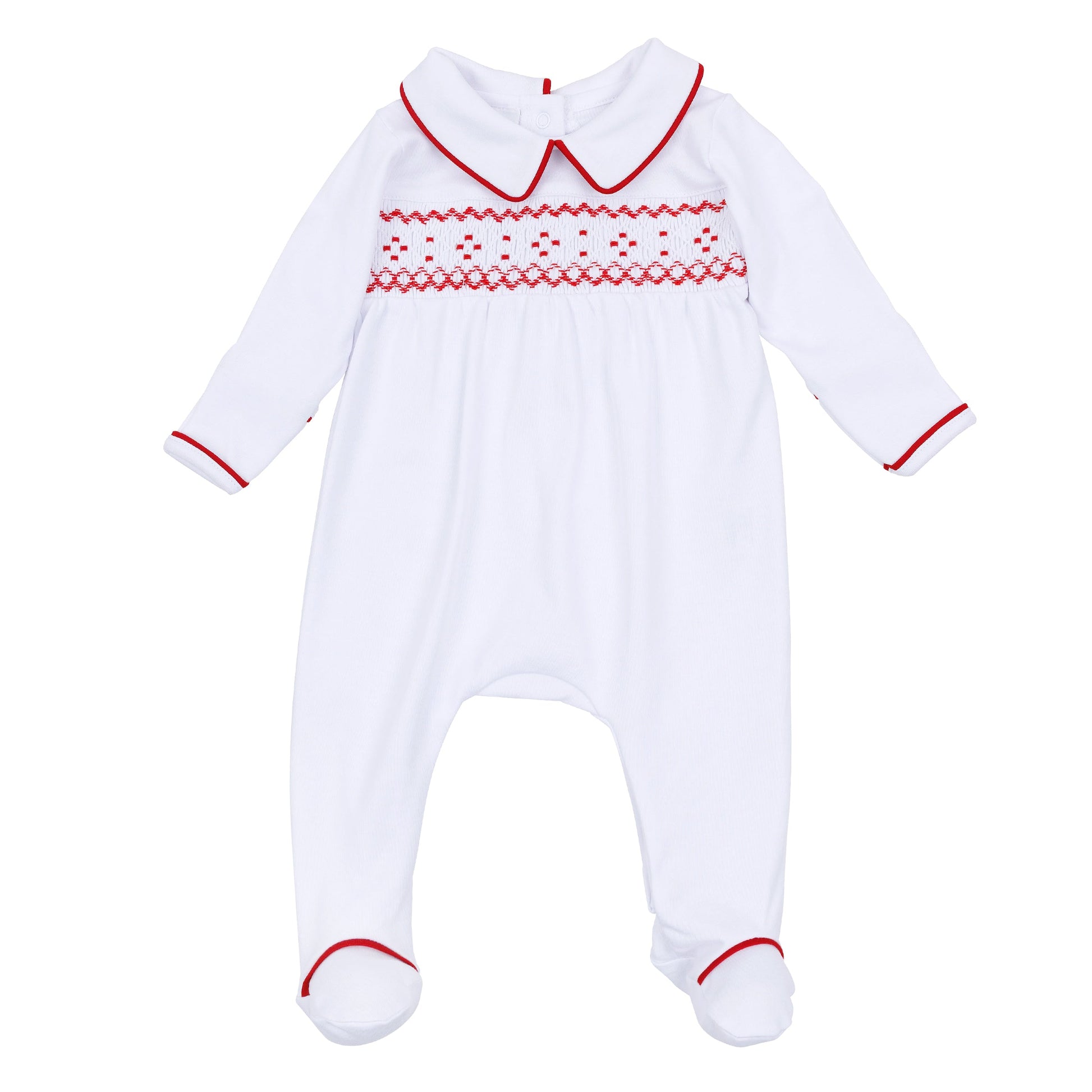 Henry Smocked Footie - Magnolia Baby Boy