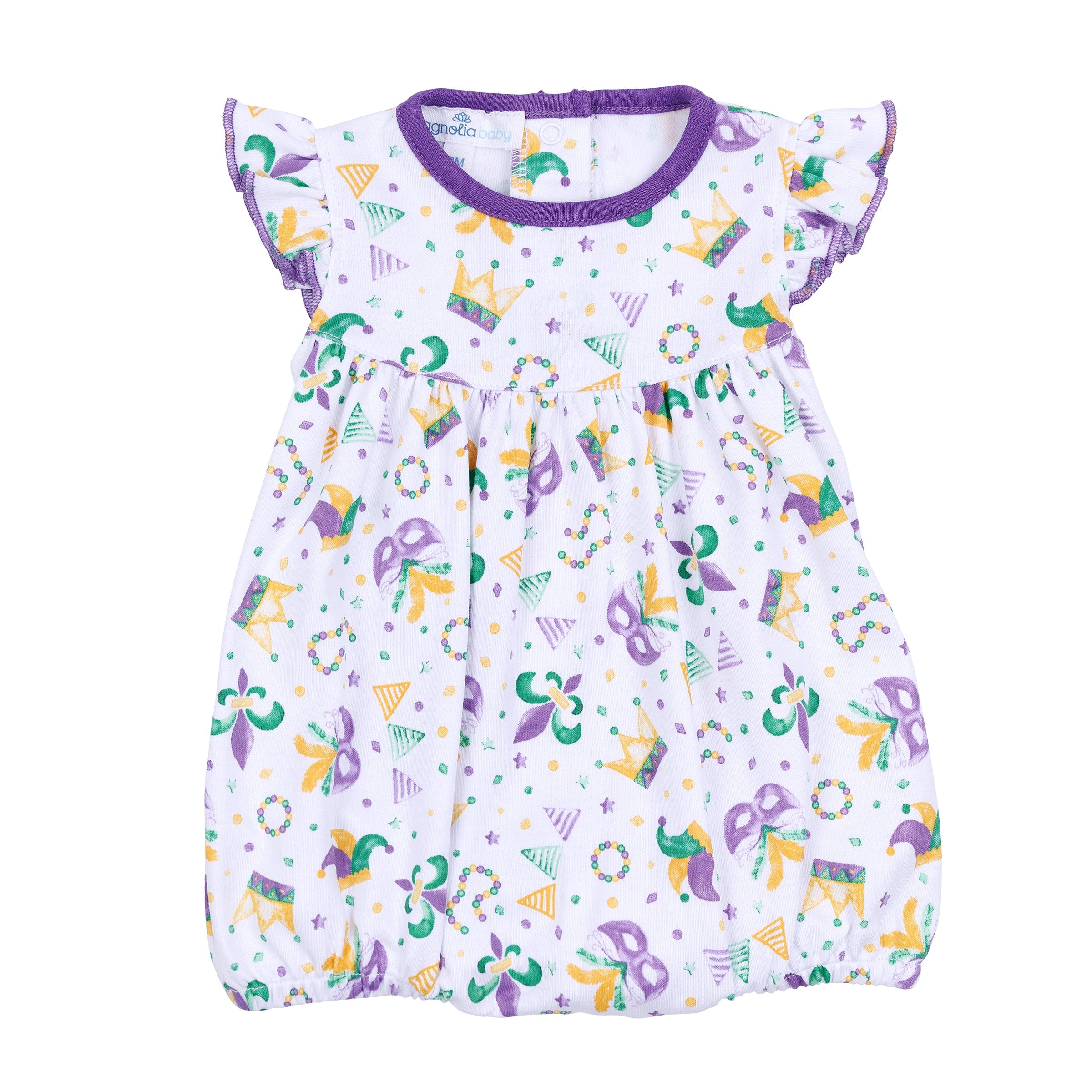 Mardi Gras Munchkins Flutters Bubble - Magnolia Baby Girl
