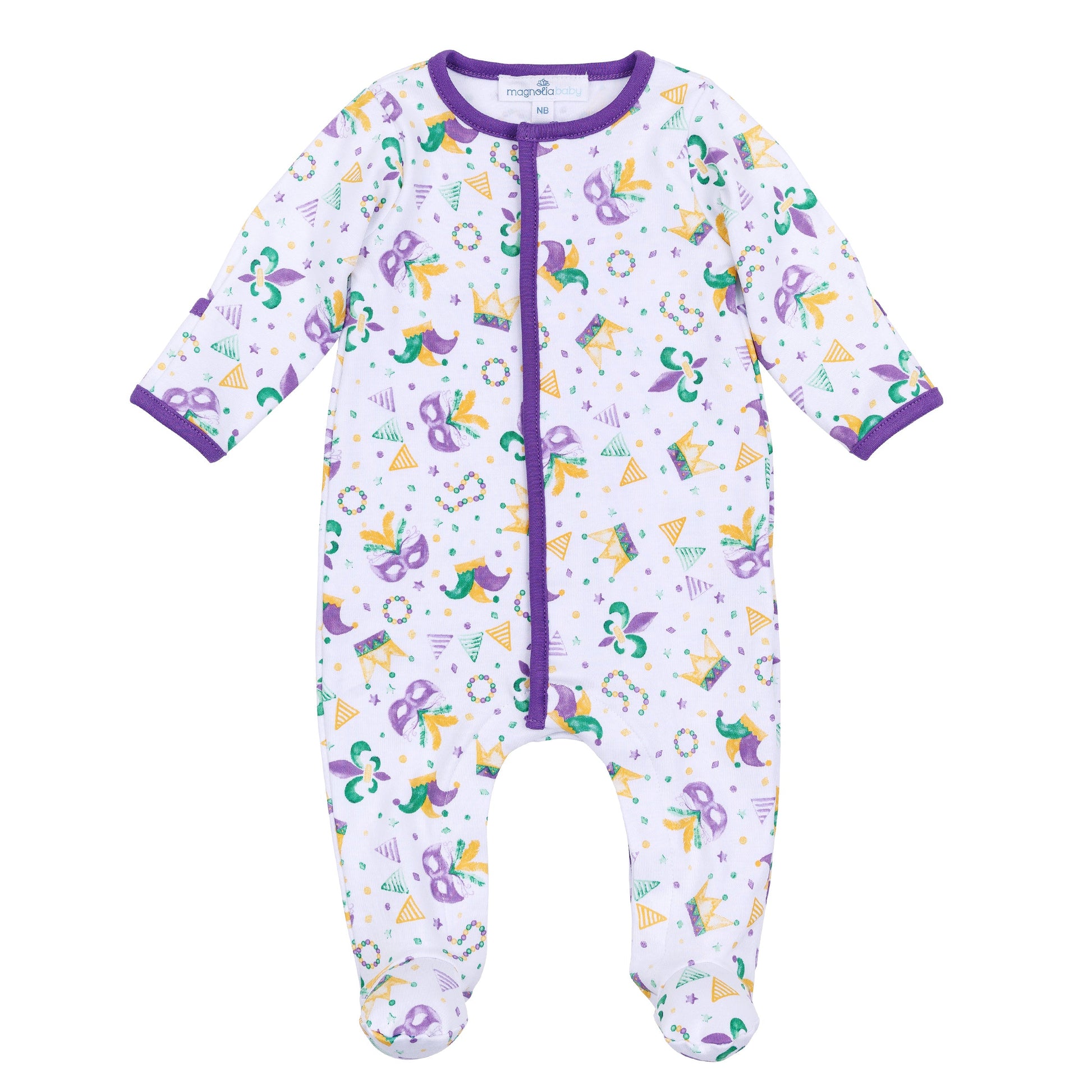 Mardi Gras Munchkins Footie - Magnolia Baby Unisex