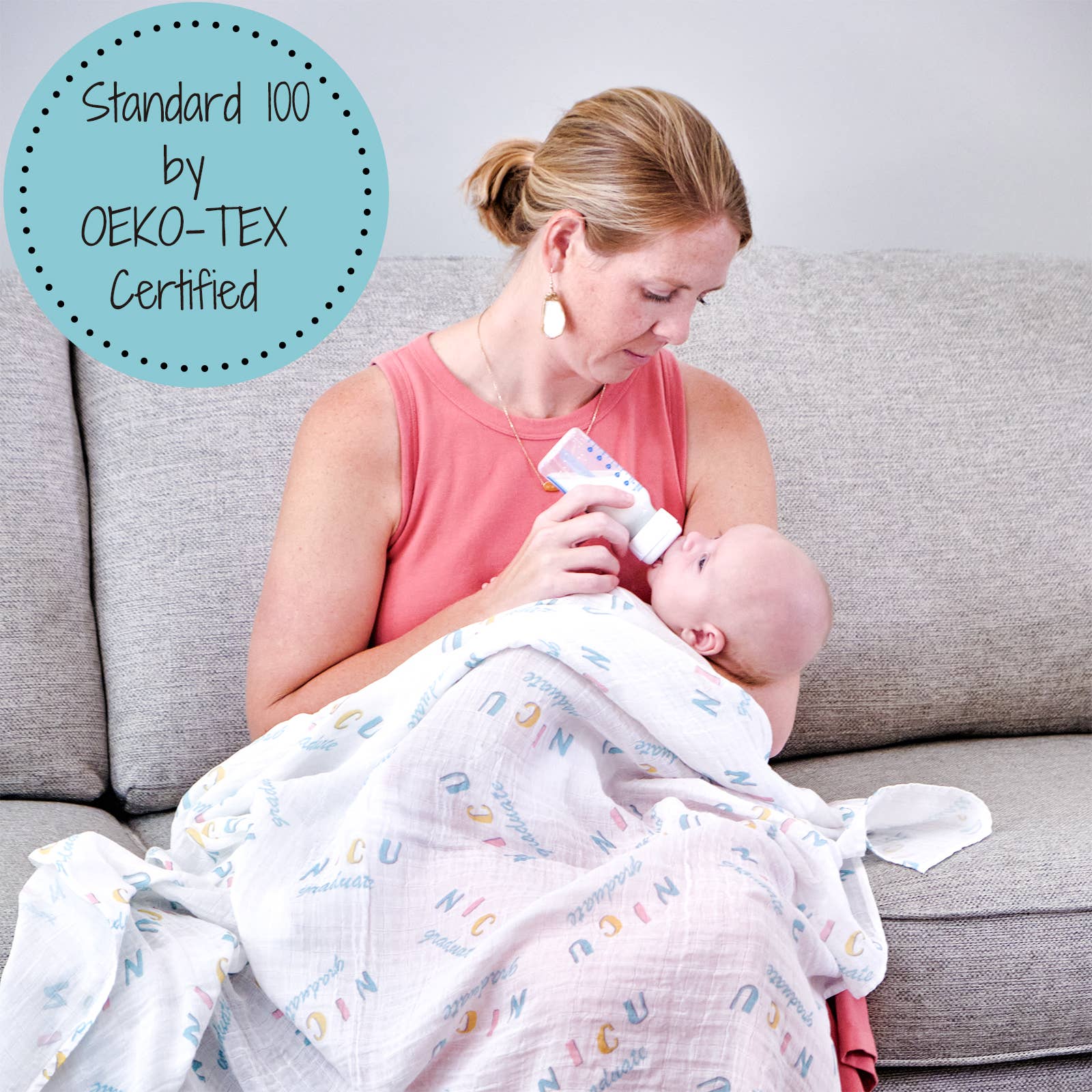 NICU Graduate Baby Muslin Swaddle Blanket