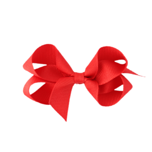 Classic Grosgrain Bow on Clip - 3" Red