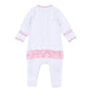 Jolly Ribbons Embroidered Ruffle Footie - Magnolia Baby Girl
