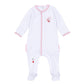 Jolly Ribbons Embroidered Ruffle Footie - Magnolia Baby Girl