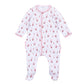 Jolly Ribbons Print Ruffle Footie - Magnolia Baby Girl