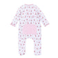 Jolly Ribbons Print Ruffle Zip Footie - Magnolia Baby Girl