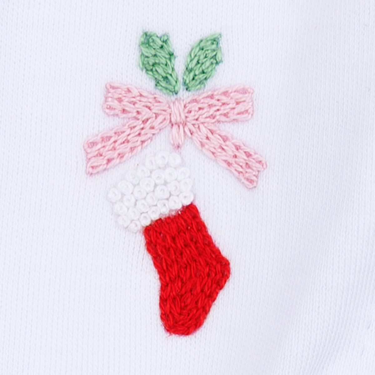 Jolly Ribbons Embroidered Ruffle Footie - Magnolia Baby Girl