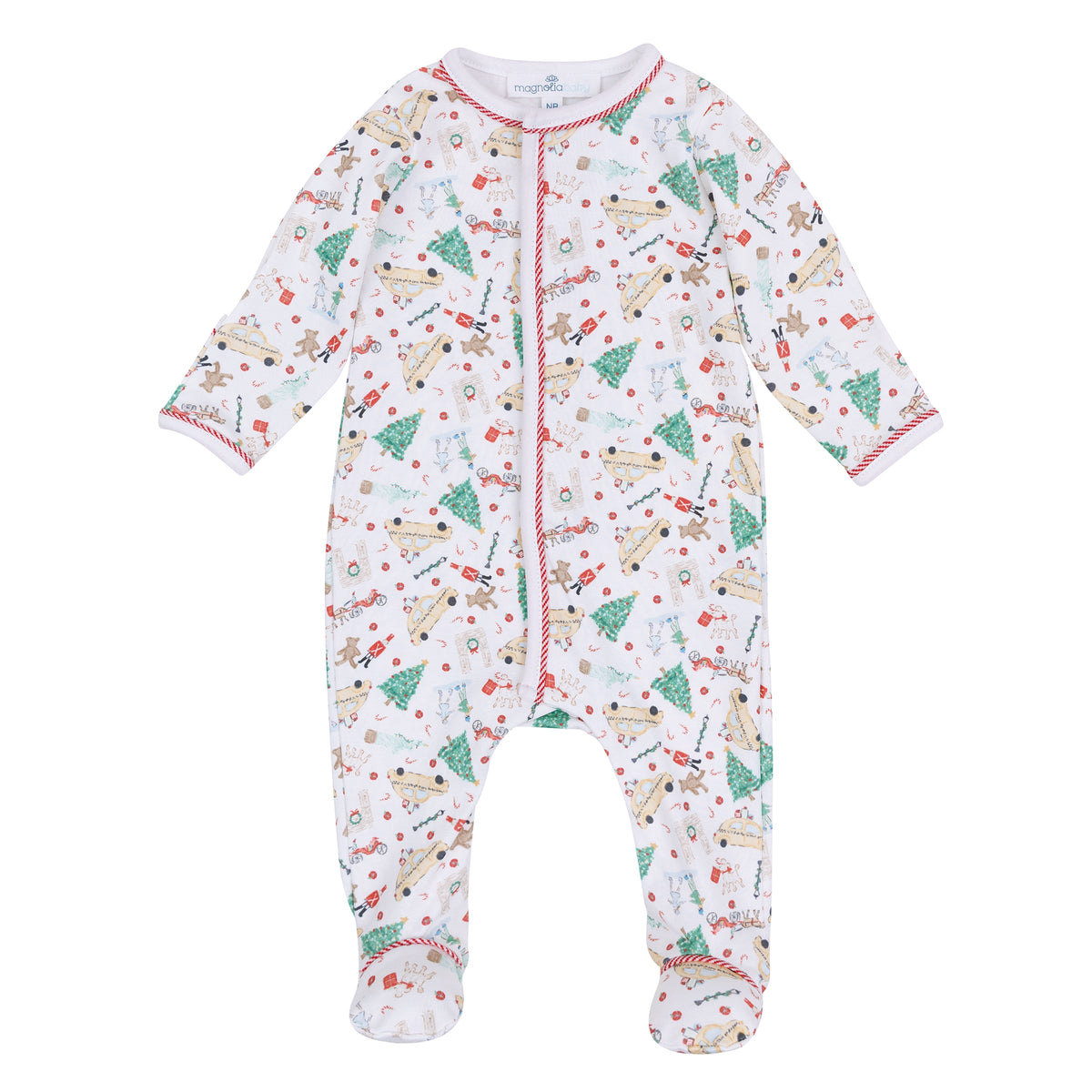 Christmas in the City Print Footie - Magnolia Baby Unisex