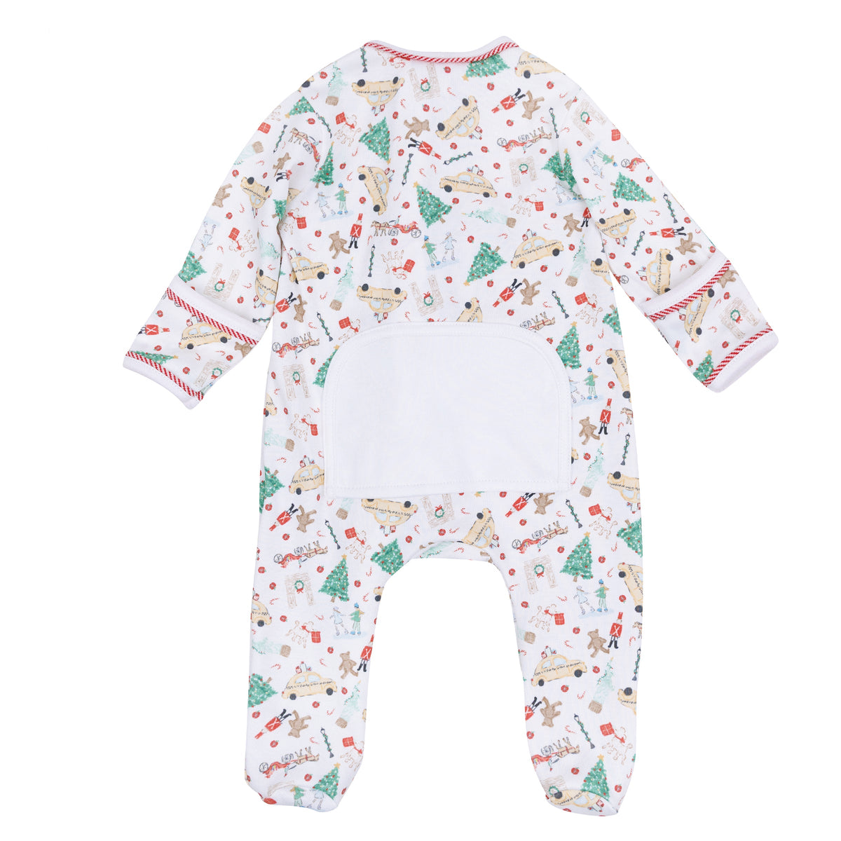 Christmas in the City Print Zip Footie - Magnolia Baby Unisex