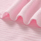 Organic Cotton Ribbed Baby Blanket - Blush Pink