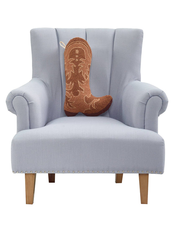 Brown Cowboy Boot Christmas Stocking
