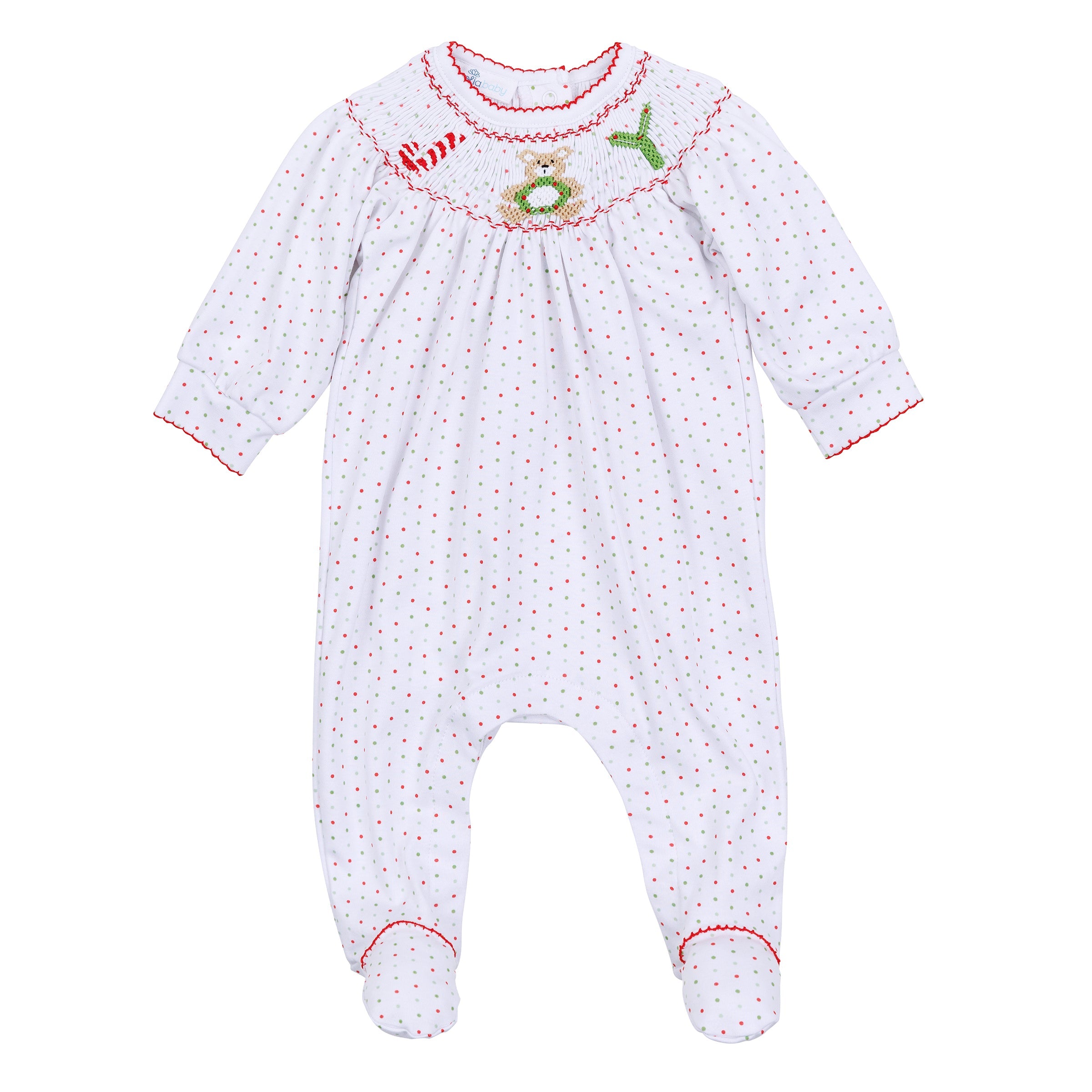 Christmas Joy Classics Bishop Footie - Red - Magnolia Baby Boy