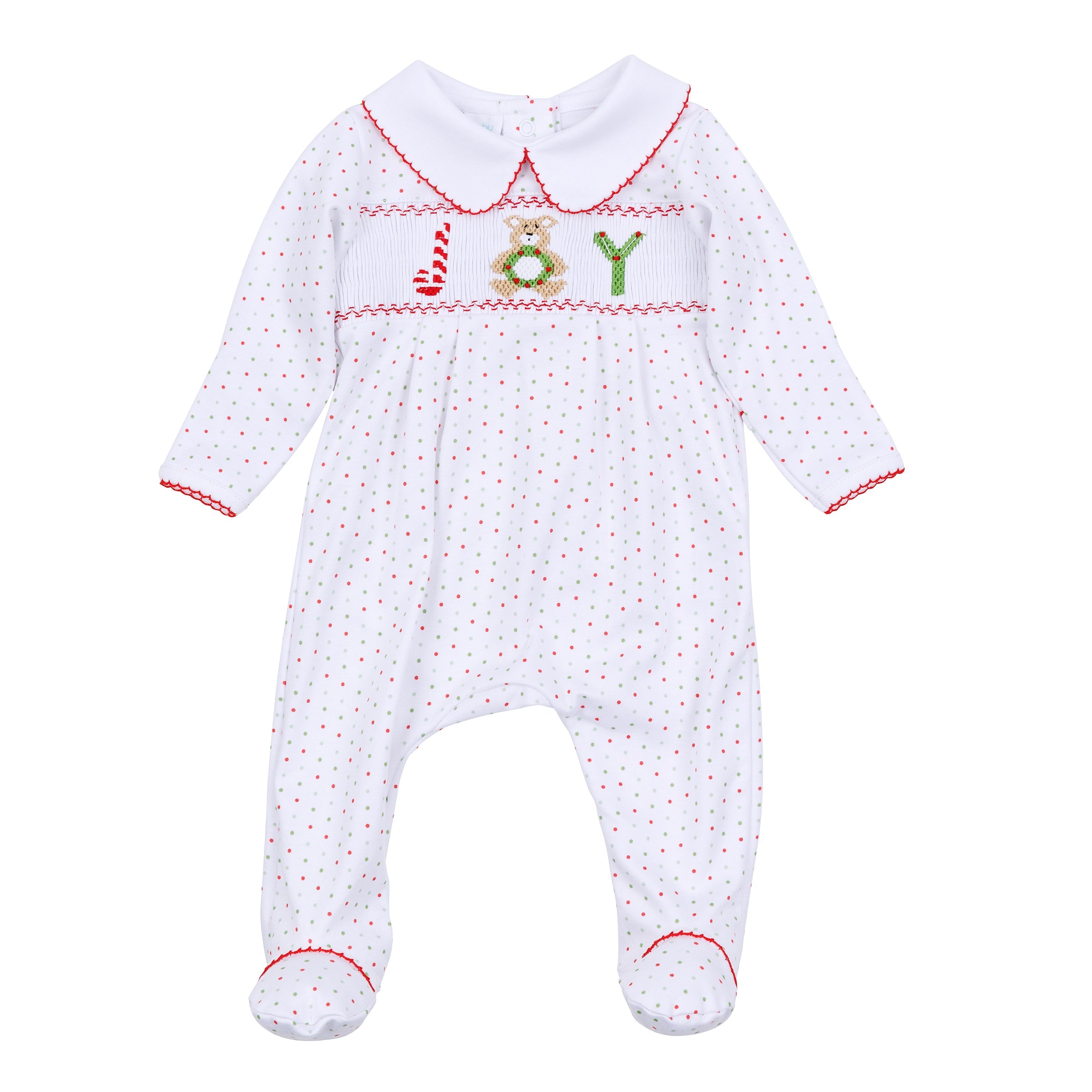 Christmas Joy Classics Smocked Footie - Red - Magnolia Baby Boy