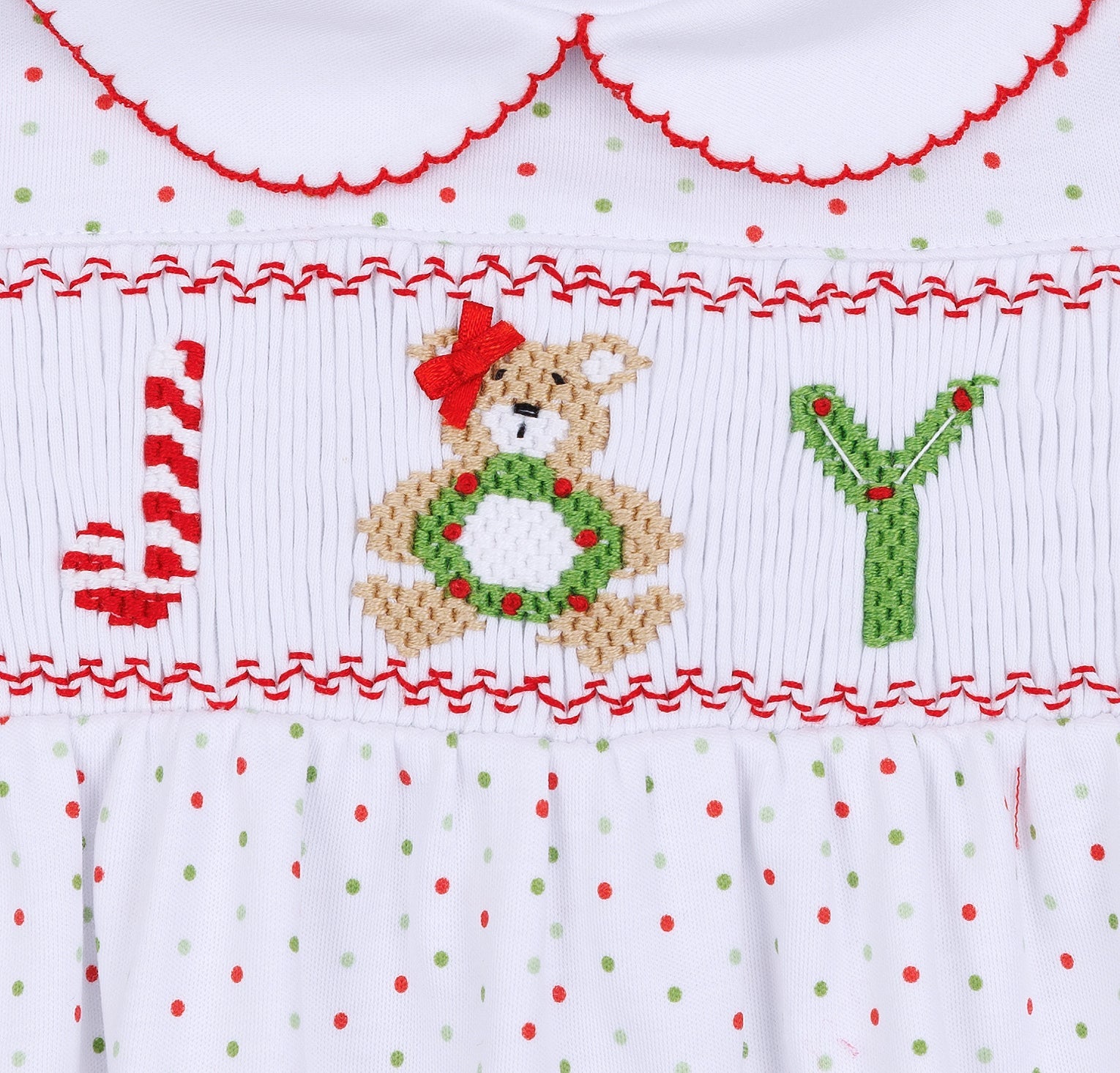 Christmas Joy Classics Smocked Receiving Blanket - Red - Magnolia Baby Girl