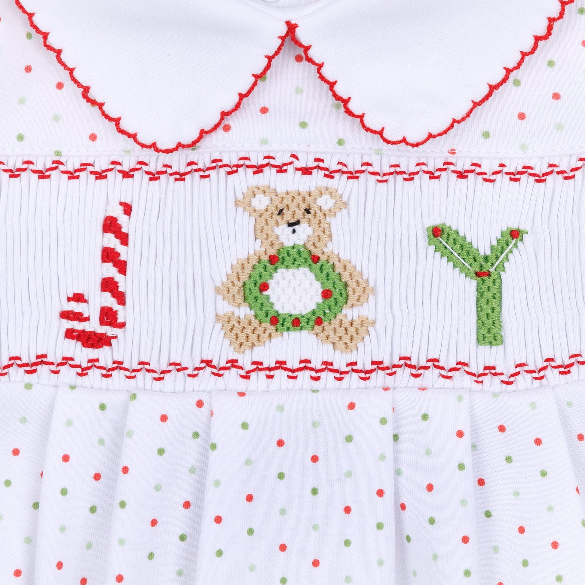 Christmas Joy Classics Smocked Playsuit - Red - Magnolia Baby Boy