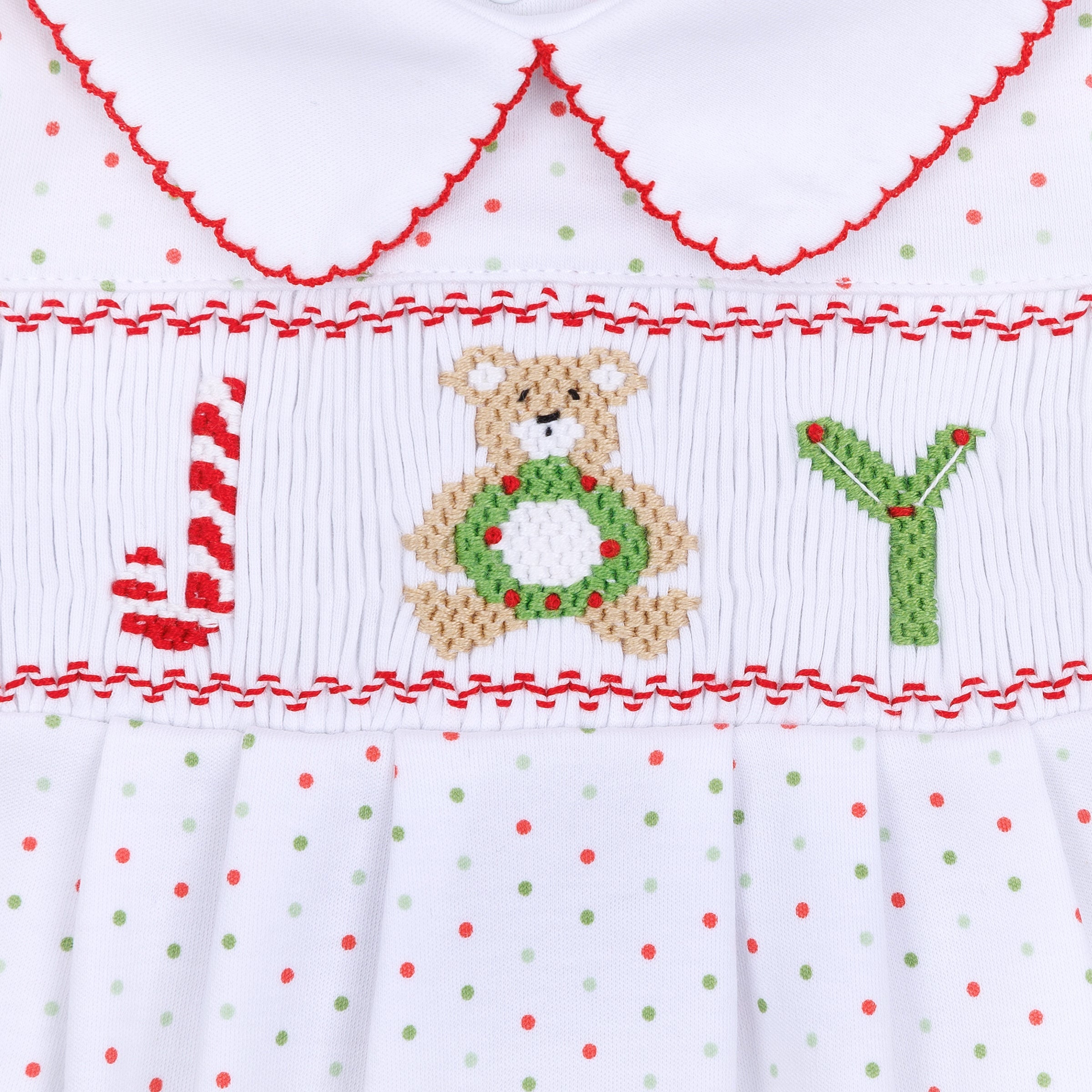 Christmas Joy Classics Smocked Playsuit - Red - Magnolia Baby Boy