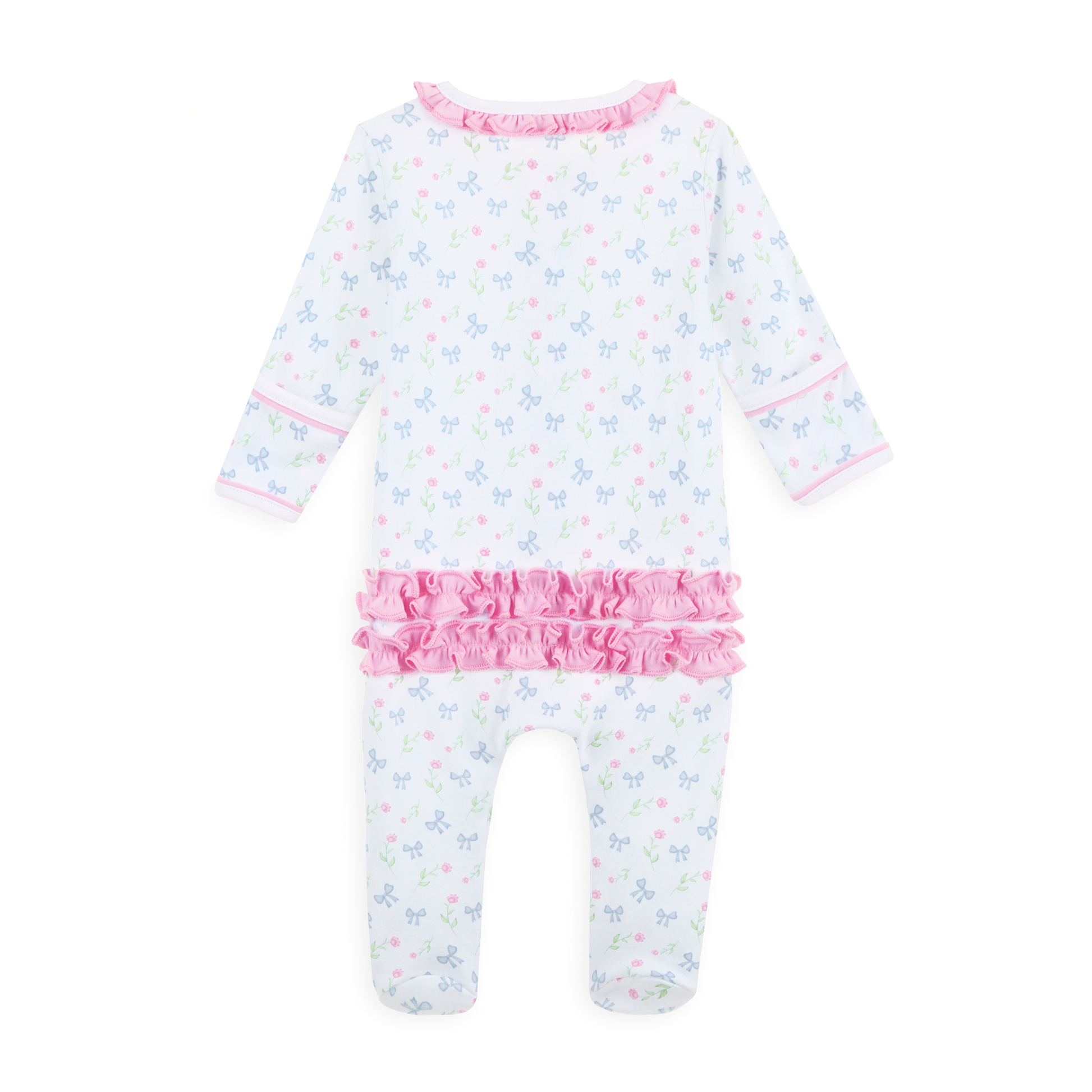 Evelyn's Classics Print Ruffle Footie - Magnolia Baby Girl
