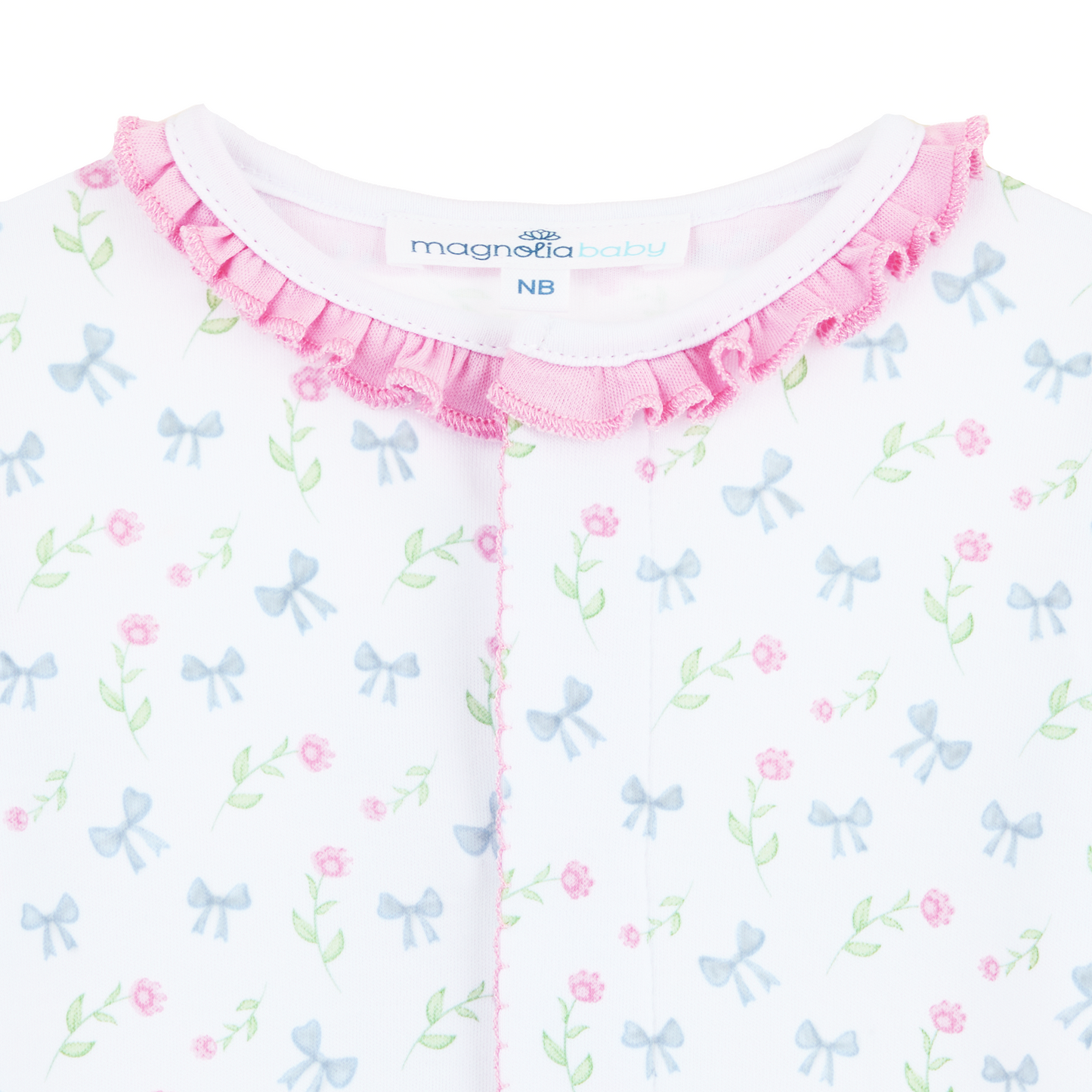 Evelyn's Classics Print Ruffle Footie - Magnolia Baby Girl