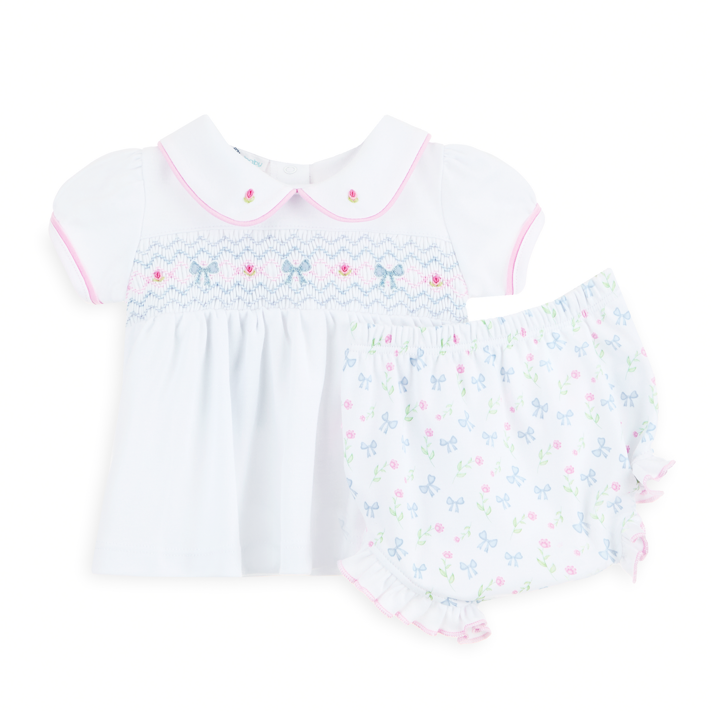 Evelyn's Classics Smocked Diaper Cover Set - Magnolia Baby Girl