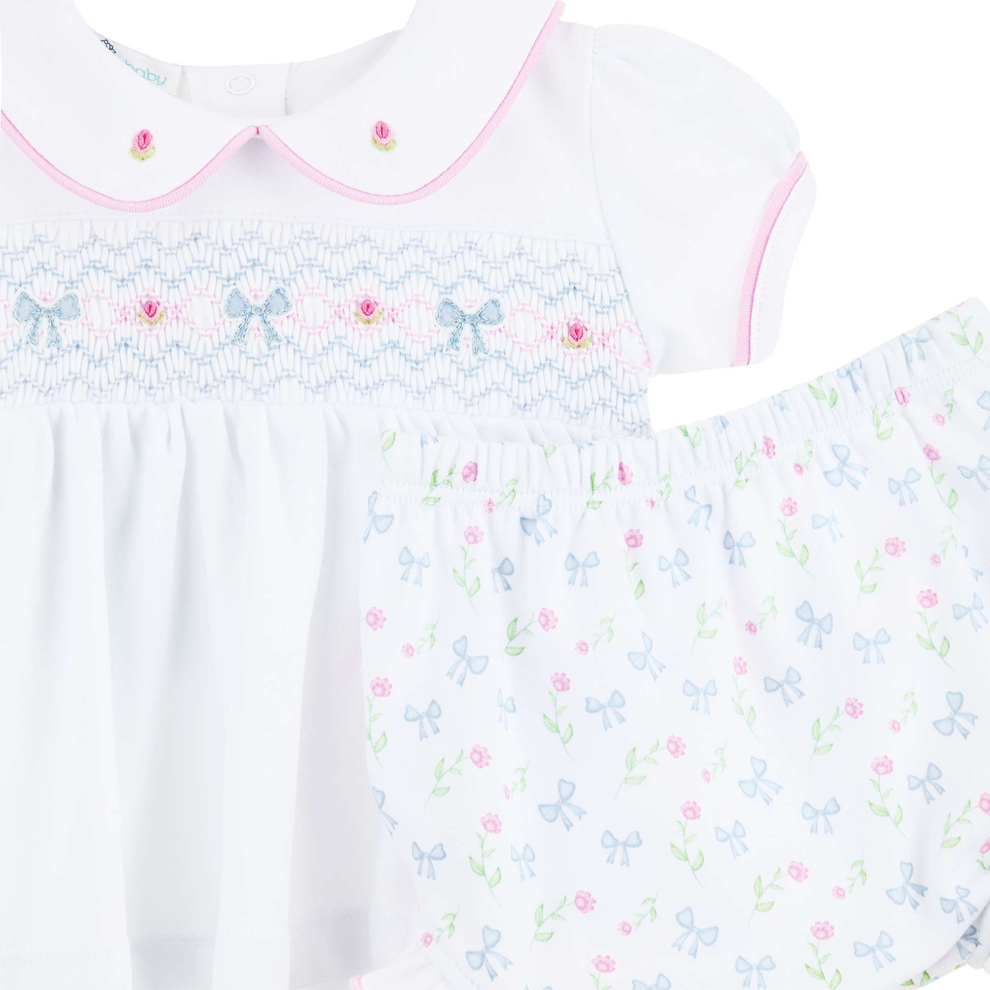 Evelyn's Classics Smocked Diaper Cover Set - Magnolia Baby Girl