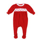 Valentina's Hearts Smocked Footie - Magnolia Baby Girl