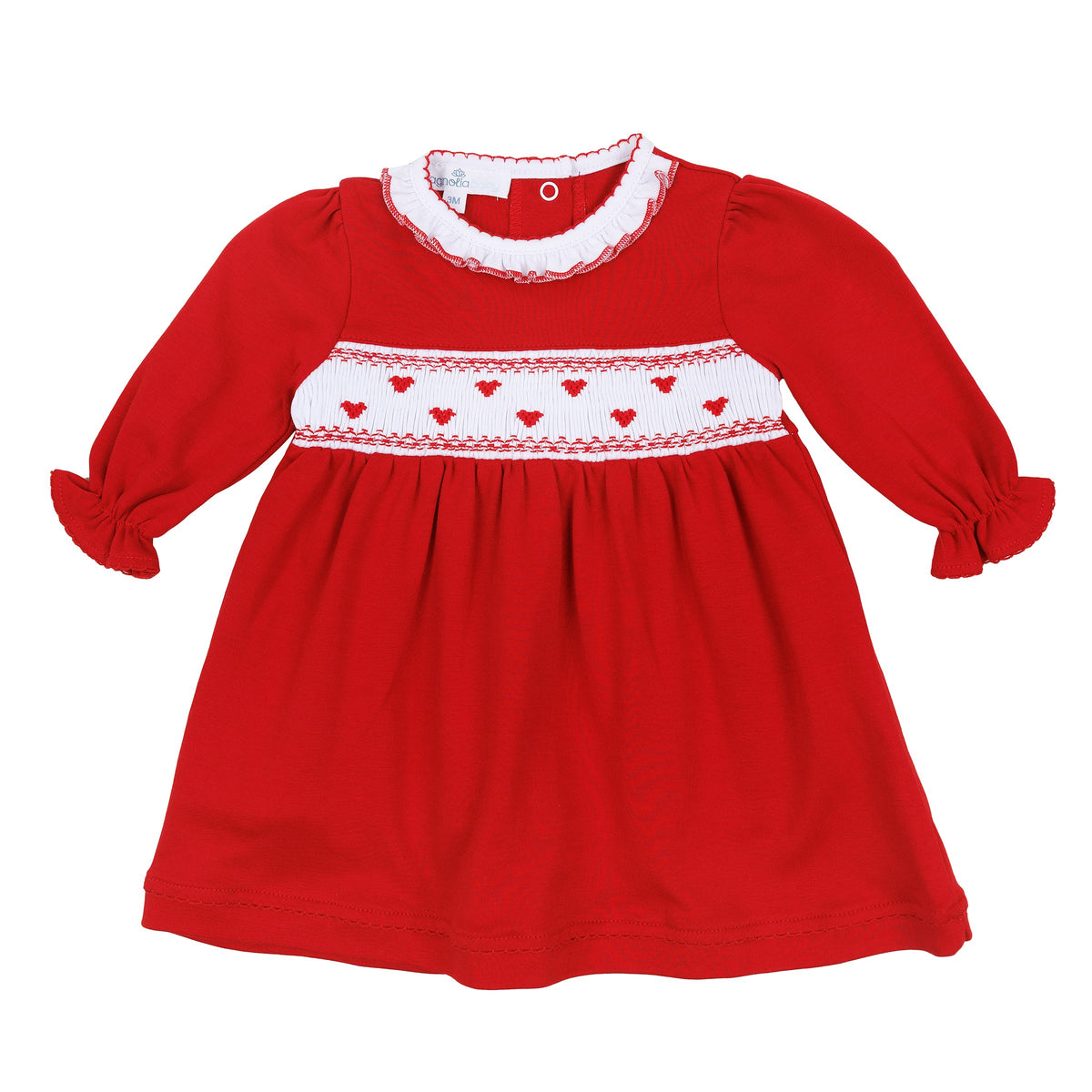 Valentina's Hearts Smocked Long Sleeve Dress - Magnolia Baby Girl