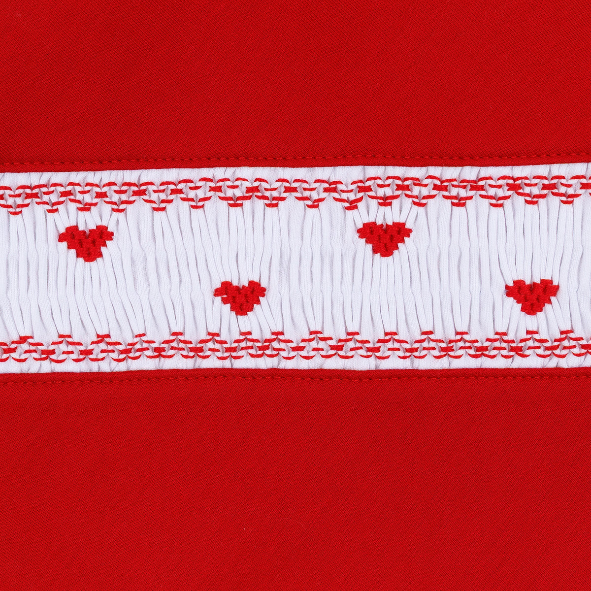 Valentina's Hearts Smocked Footie - Magnolia Baby Girl