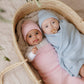 Organic Cotton Knit Blanket + Hat Gift Set - Blush Pink