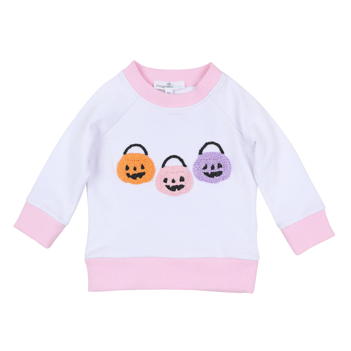 Pumpkin Party Pullover Sweatshirt - Pink
