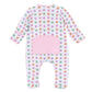 Pumpkin Party Print Zip Footie - Pink
