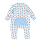 Pumpkin Party Print Zip Footie - Light Blue - Magnolia Baby Boy