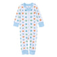 Pumpkin Party Zip Pajamas - Light Blue - Magnolia Baby Boy