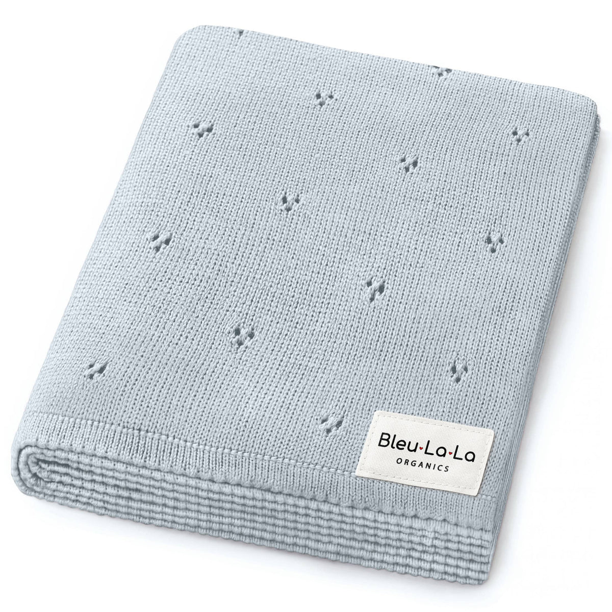 Baby Boy Pointelle Knit Blanket - Organic Cotton