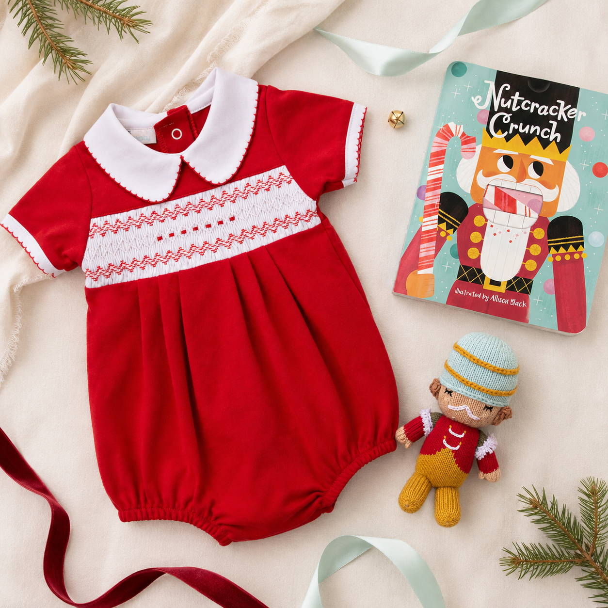 Baby Boy Smocked Bubble Nutcracker Gift Set - Chris's Classics
