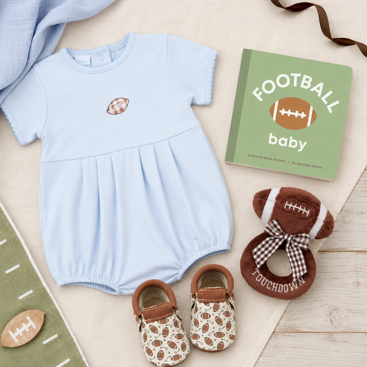 Baby Boy Football Bubble Gift Set - Tiny Tailgater