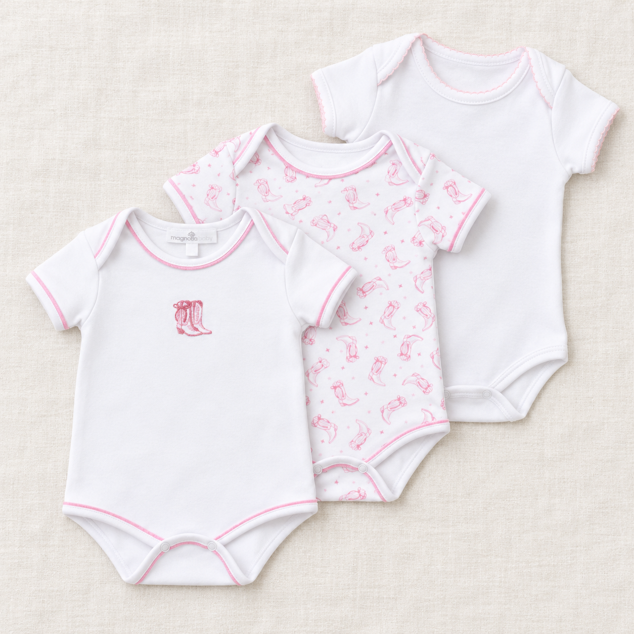Baby Girl Darling Cowboy Boots Bodysuit Gift Set