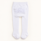 White Footed Ruffled Tights