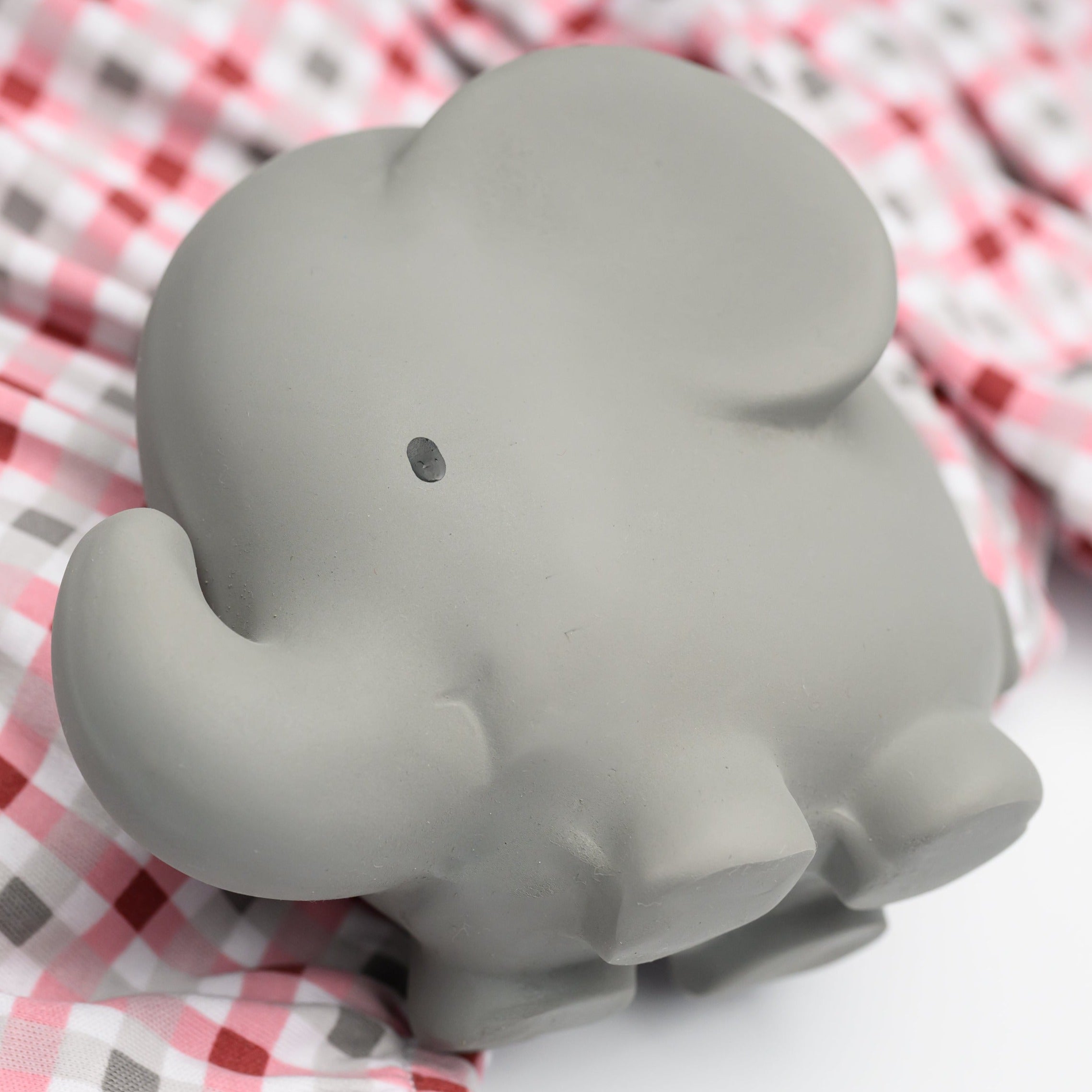 Elephant Natural Organic Rubber Teether, Rattle & Bath Toy