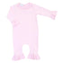 Solid Essentials Ruffle Playsuit - Pink with Pink Trim - Magnolia Baby Girl