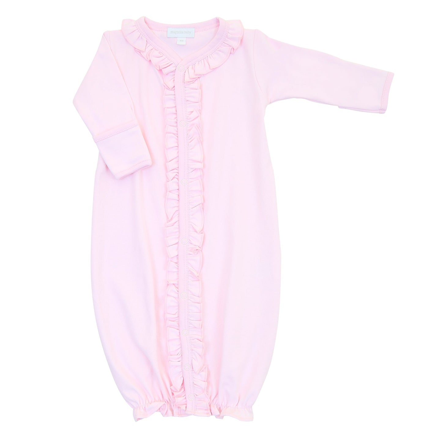 Solid Essentials Ruffle Converter - Pink with Pink Trim - Magnolia Baby Girl
