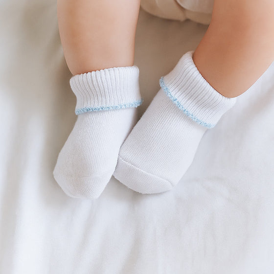 Calcetines Essentials - Borde azul