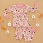 Halloween Hounds Long Pajamas - Dusty Rose